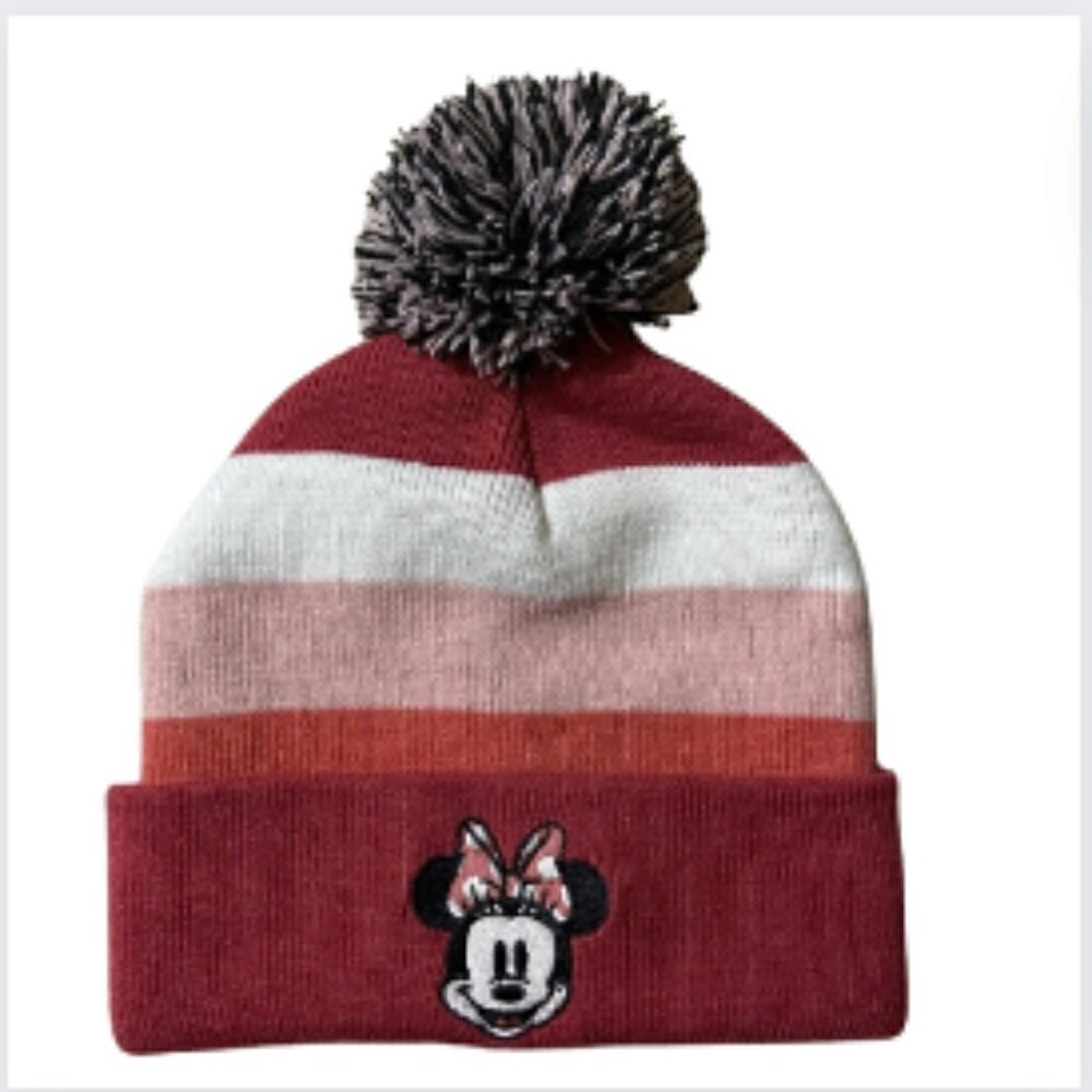 Disney Minnie Mouse women's knit hat with pom